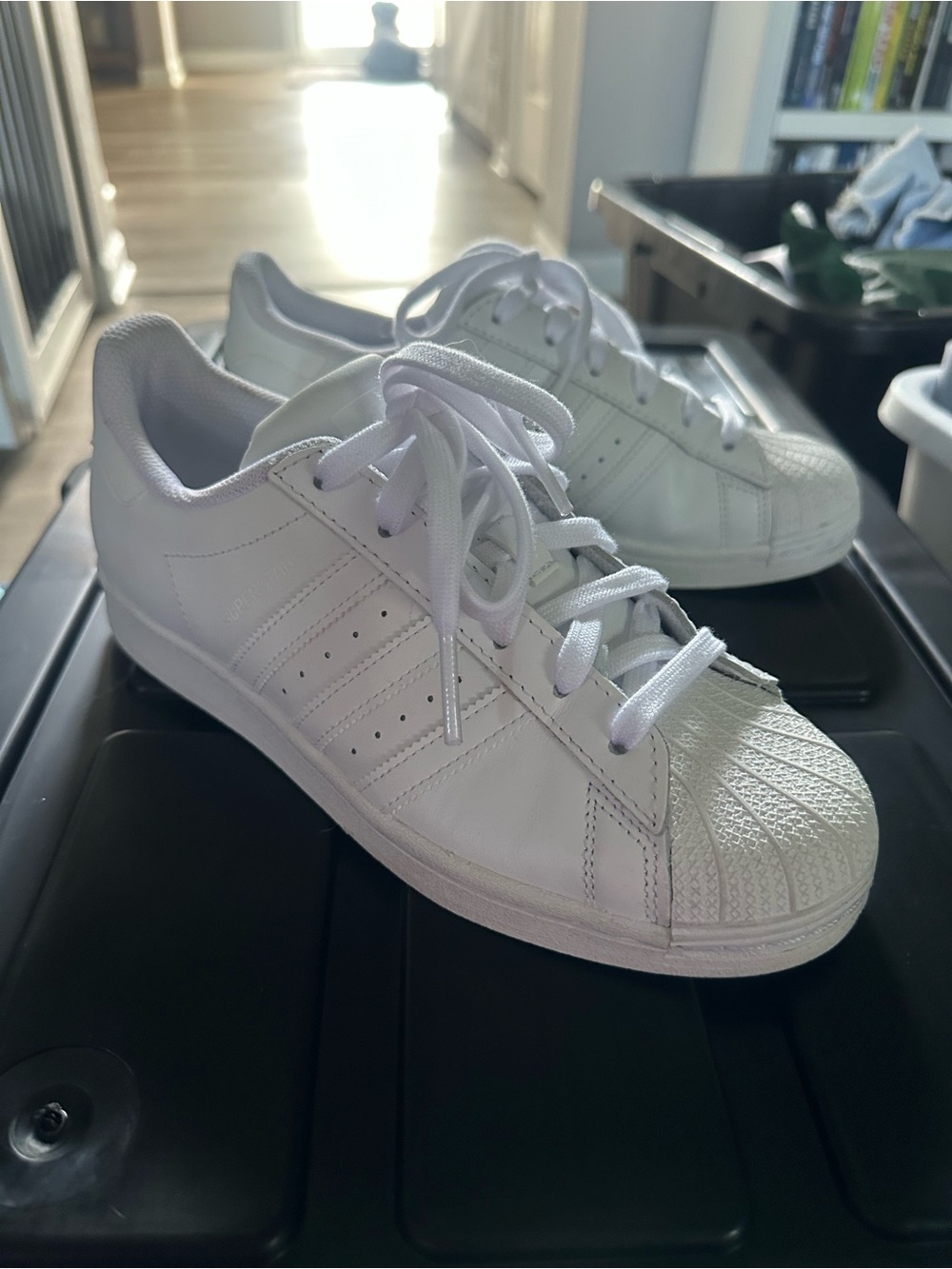 adidas White Women's Low-Top Shell Toe Sneakers